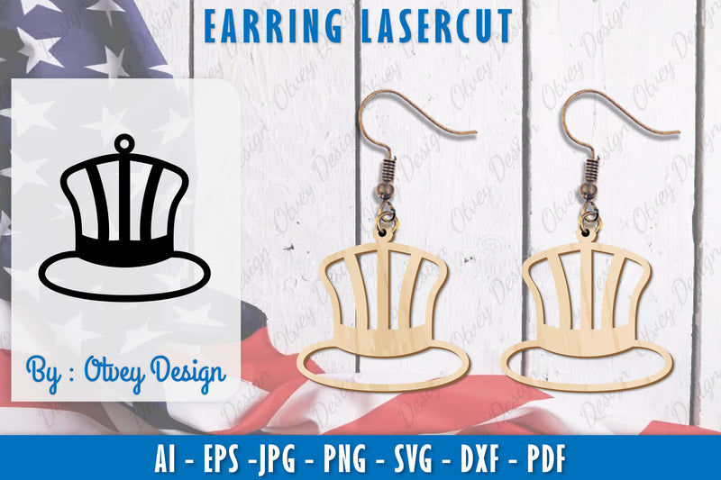 4th of July Earring SVG Bundle 30 - CraftNest - Digital Crafting and Art