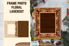 Floral Lasercut 2-Frame Photo SVG Bundle 42 - CraftNest - Digital Crafting and Art