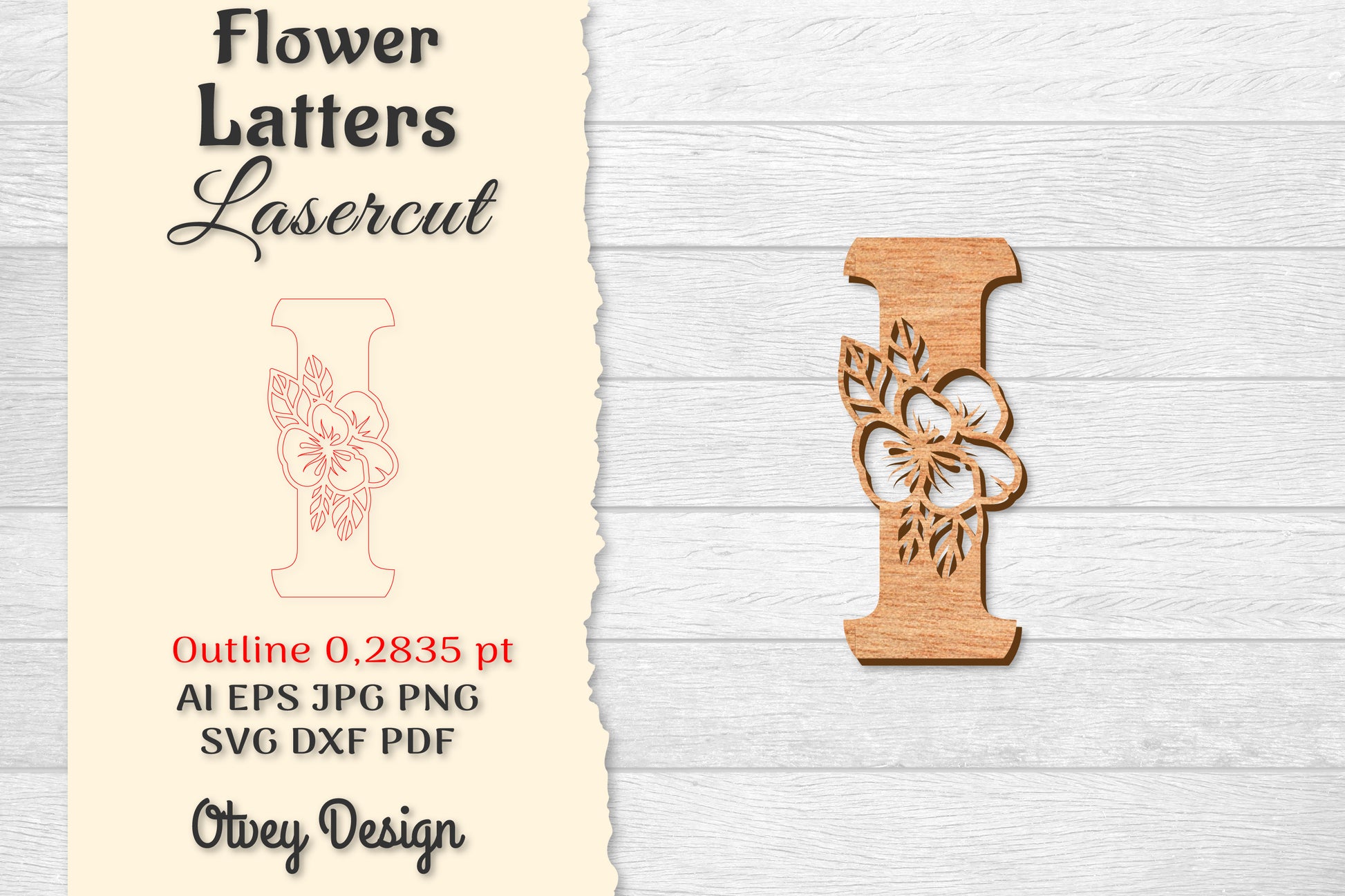 Flower Letters Laser Cut SVG Bundle 79 - CraftNest - Digital Crafting and Art
