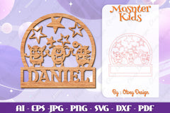 Monsters Kids Name Sign Lasercut SVG Bundle 9 - CraftNest - Digital Crafting and Art
