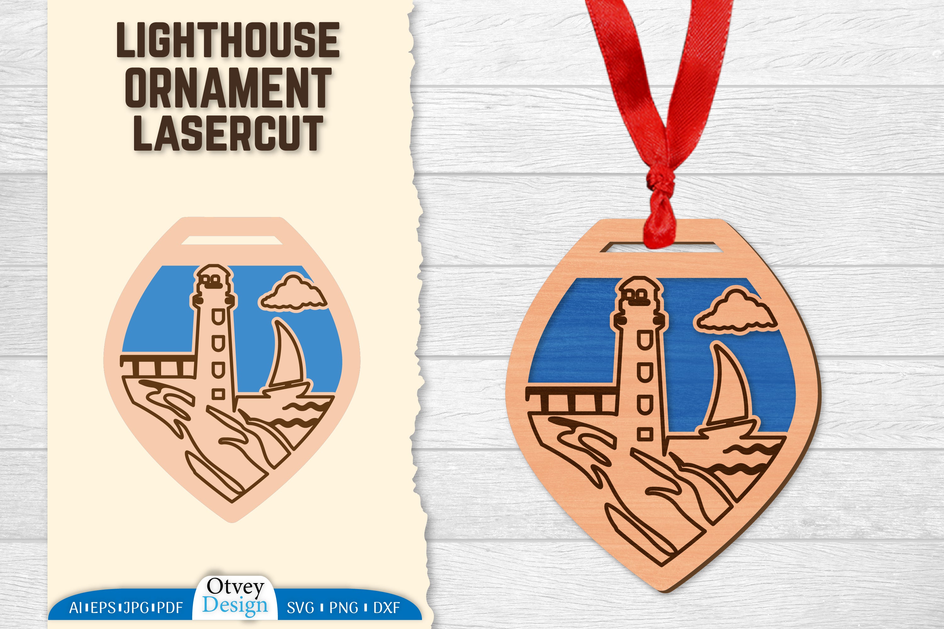 Lighthouse Lasercut Ornament SVG Bundle 86 - CraftNest - Digital Crafting and Art