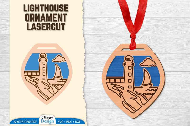 Lighthouse Lasercut Ornament SVG Bundle 86 - CraftNest - Digital Crafting and Art