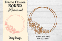 Frame Flower Round Lasercut SVG Bundle 9 - CraftNest - Digital Crafting and Art