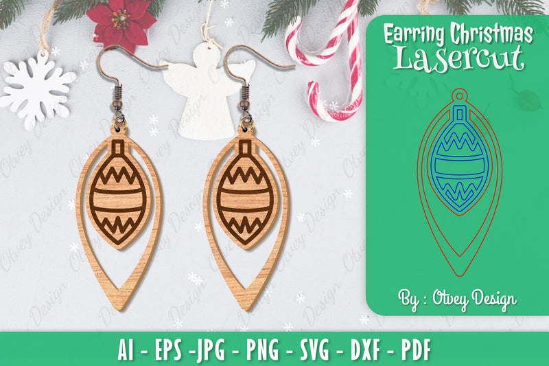 Christmas Earrings SVG Bundle 77 - CraftNest - Digital Crafting and Art