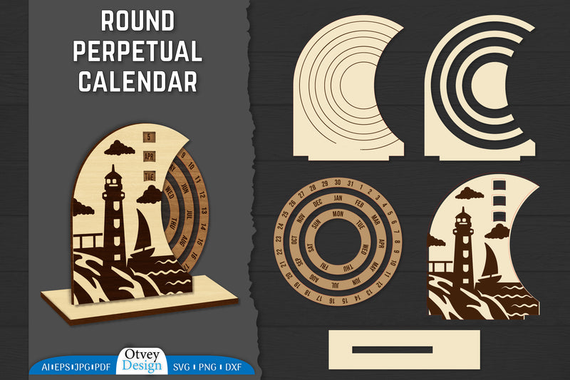 2085 Perpetual Calendar Lasercut SVG Bundle - CraftNest - Digital Crafting and Art