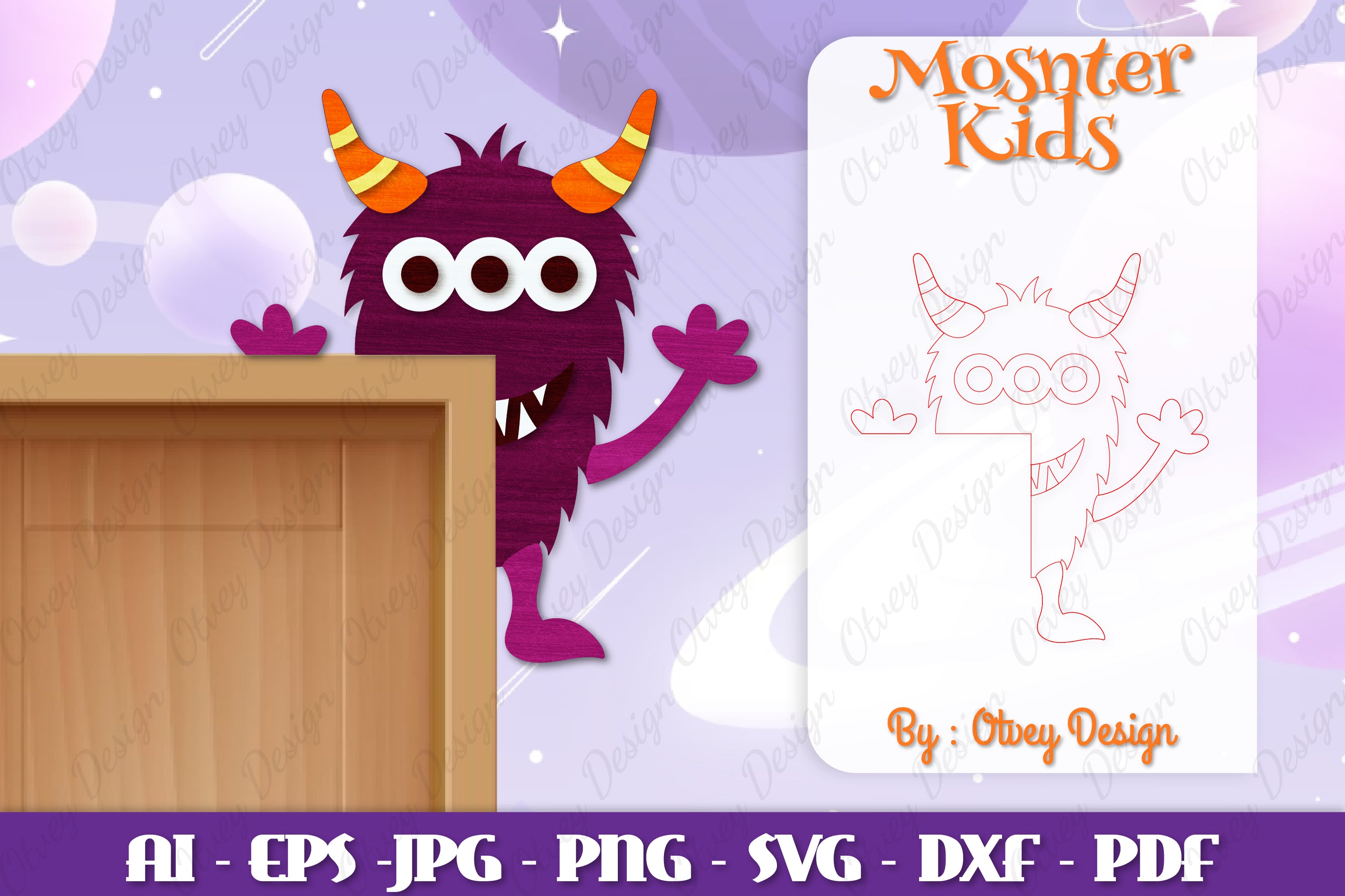 Monster Kids Corner Door Lasercut SVG Bundle 9 - CraftNest - Digital Crafting and Art