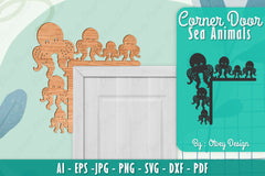 Sea Animals Door Corner Decoration SVG Bundle 21 - CraftNest - Digital Crafting and Art