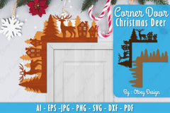 Christmas Deer Door Corner Lasercut SVG Bundle 10 - CraftNest - Digital Crafting and Art