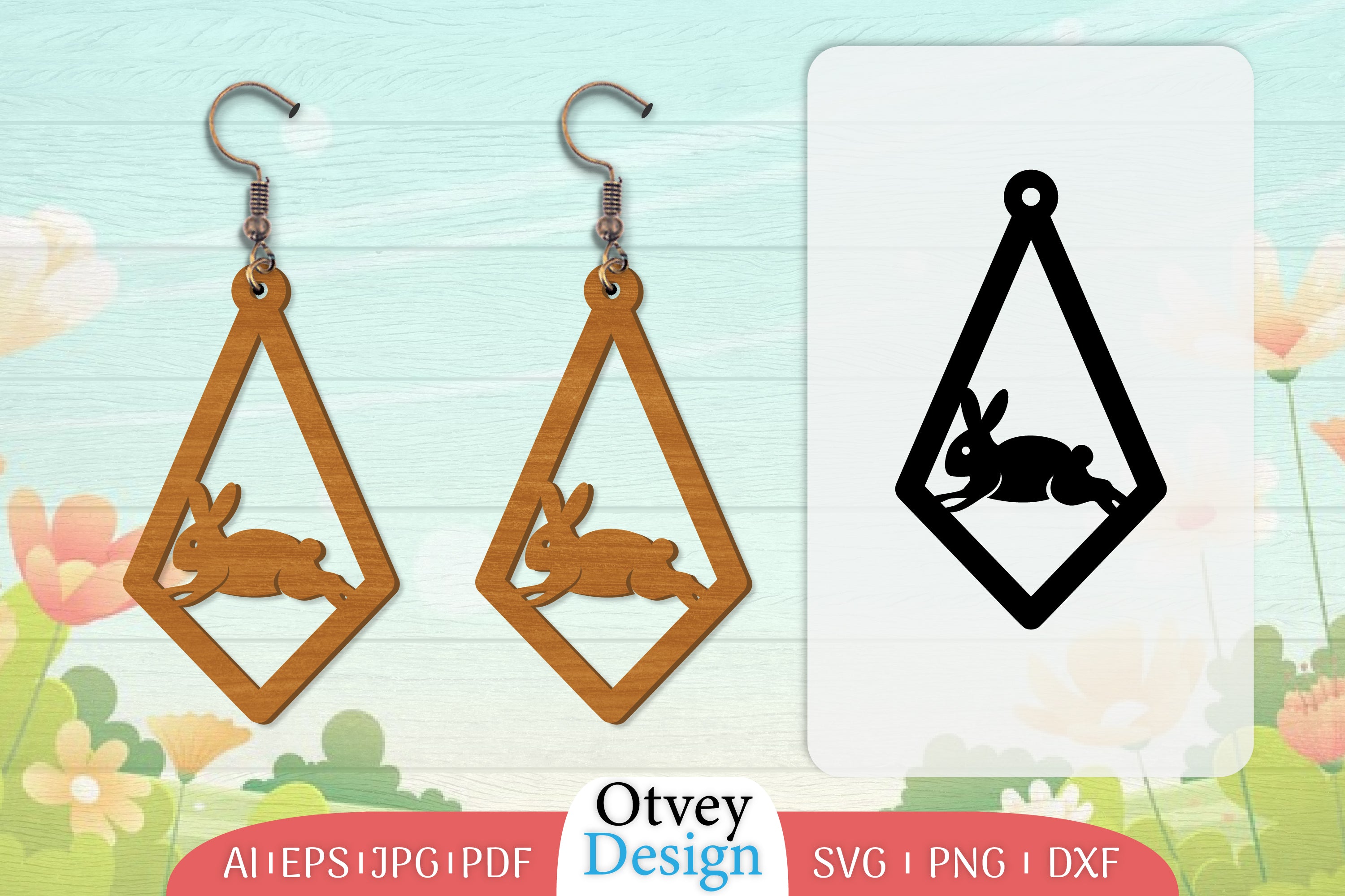 Earring Rabbit Lasercut SVG Bundle 63 - CraftNest - Digital Crafting and Art