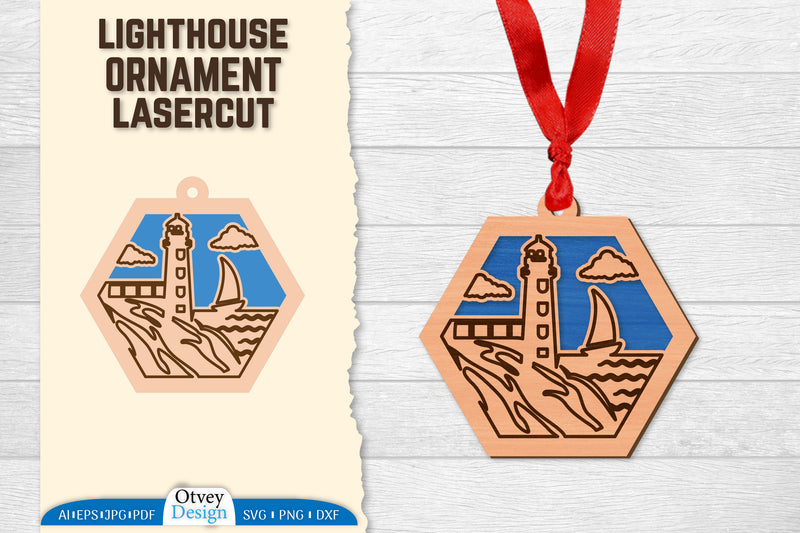 Lighthouse Lasercut Ornament SVG Bundle 48 - CraftNest - Digital Crafting and Art