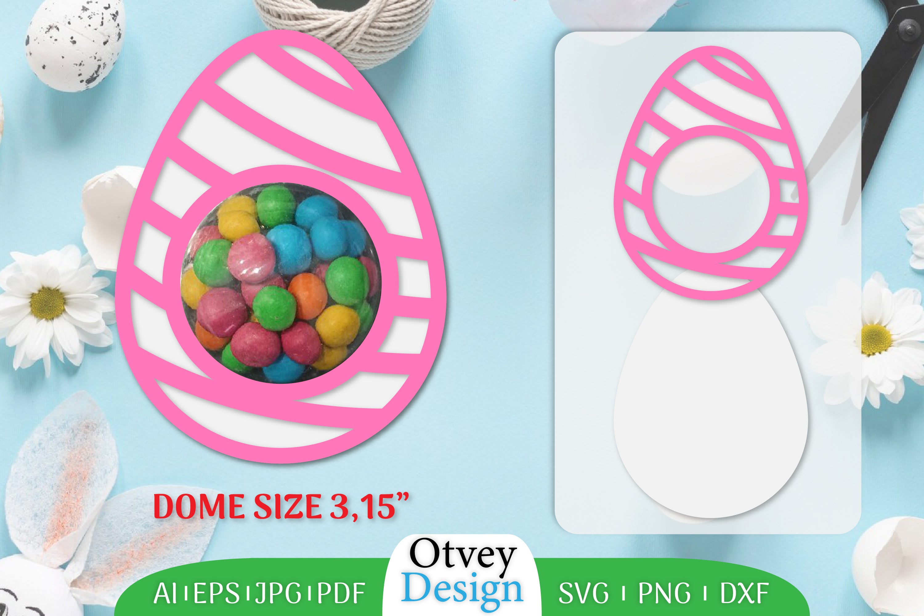 Candy Dome Easter Eggs SVG Bundle 12 - CraftNest - Digital Crafting and Art