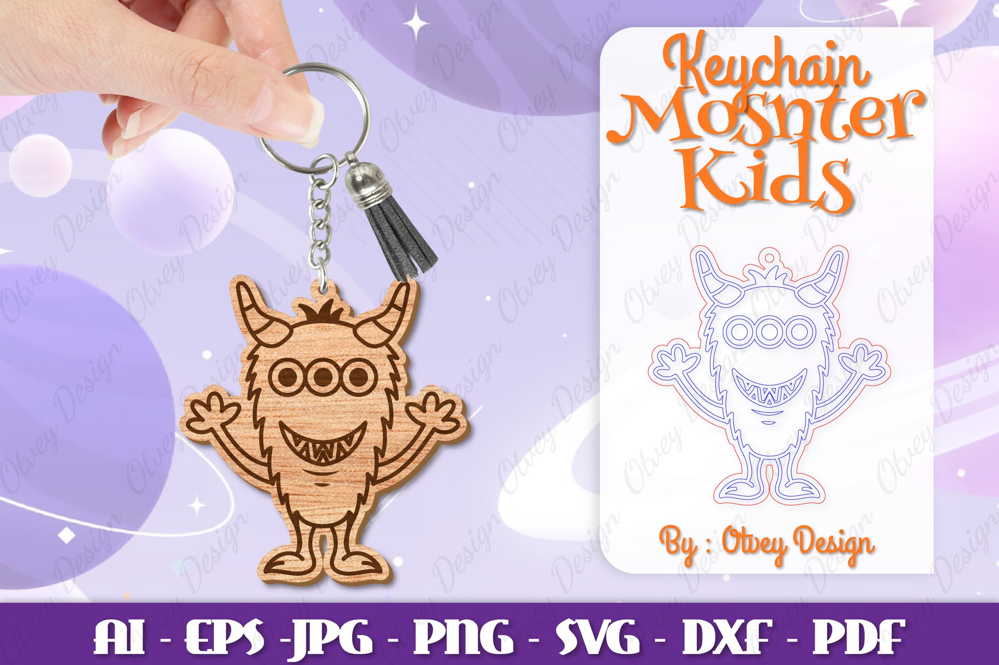Monster Kids Keychain SVG Bundle 8 - CraftNest - Digital Crafting and Art