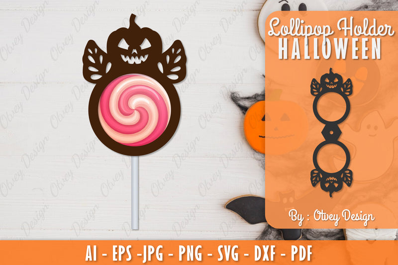 Halloween Lollipop Holder SVG Bundle 25 - CraftNest - Digital Crafting and Art
