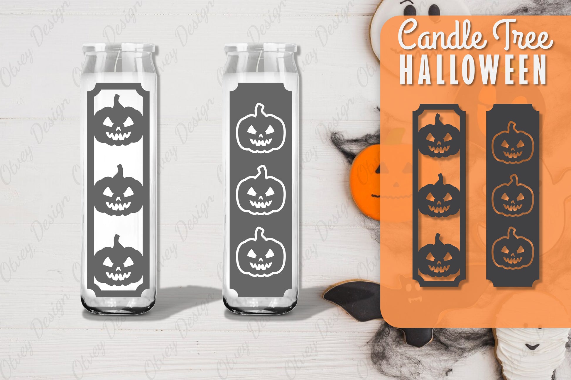 Halloween Candle Tree Design SVG Bundle 30 - CraftNest - Digital Crafting and Art