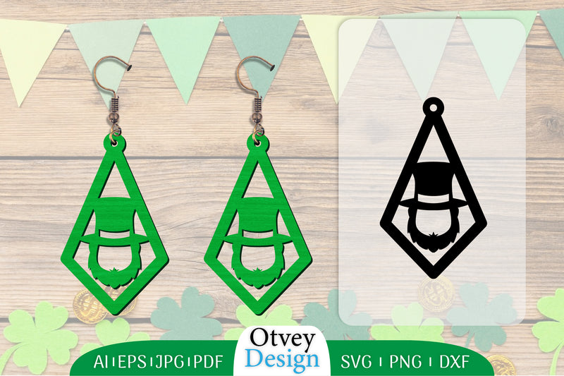 St Patrick's Day Earring Lasercut SVG Bundle 76 - CraftNest - Digital Crafting and Art