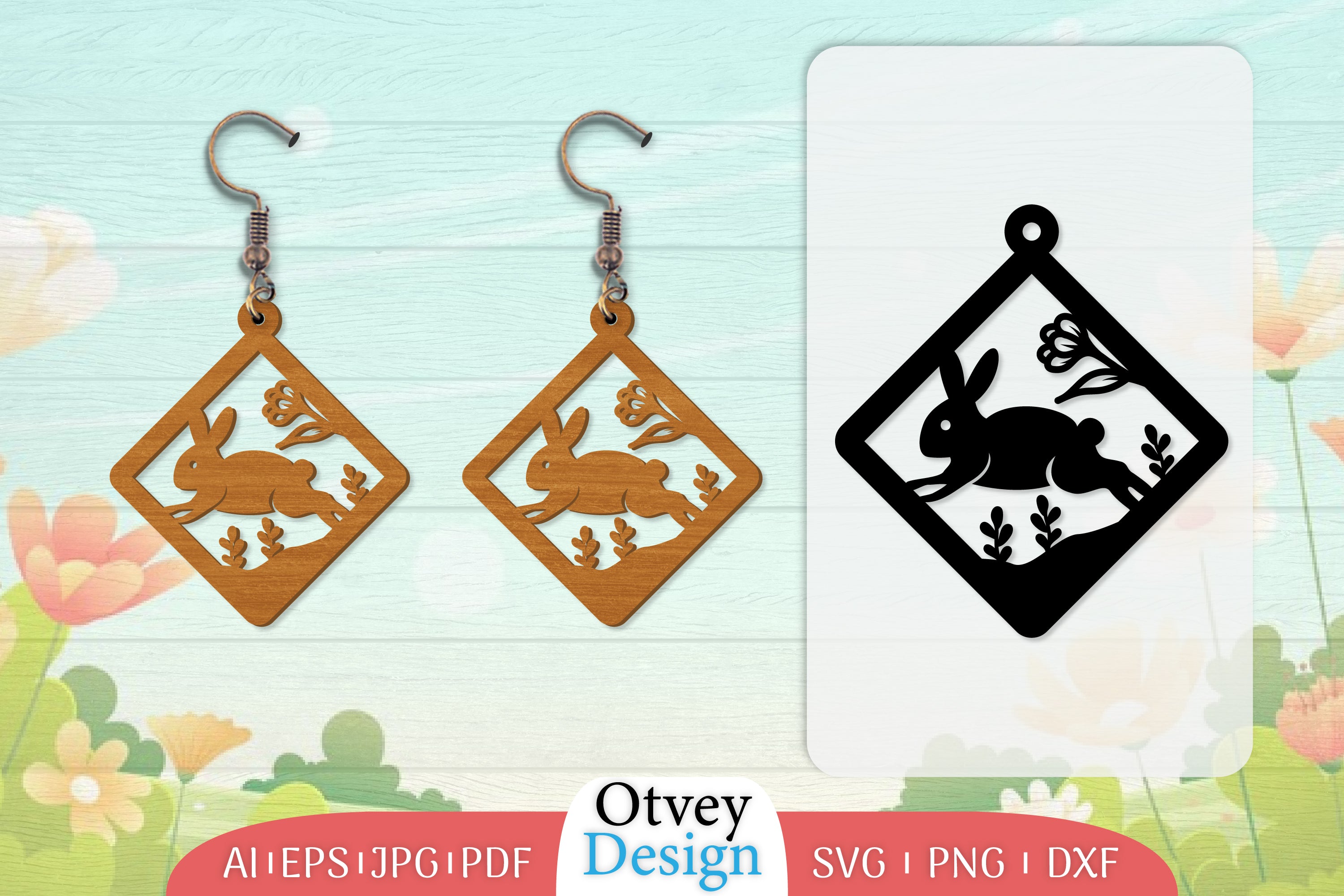 Earring Rabbit Lasercut SVG Bundle 27 - CraftNest - Digital Crafting and Art