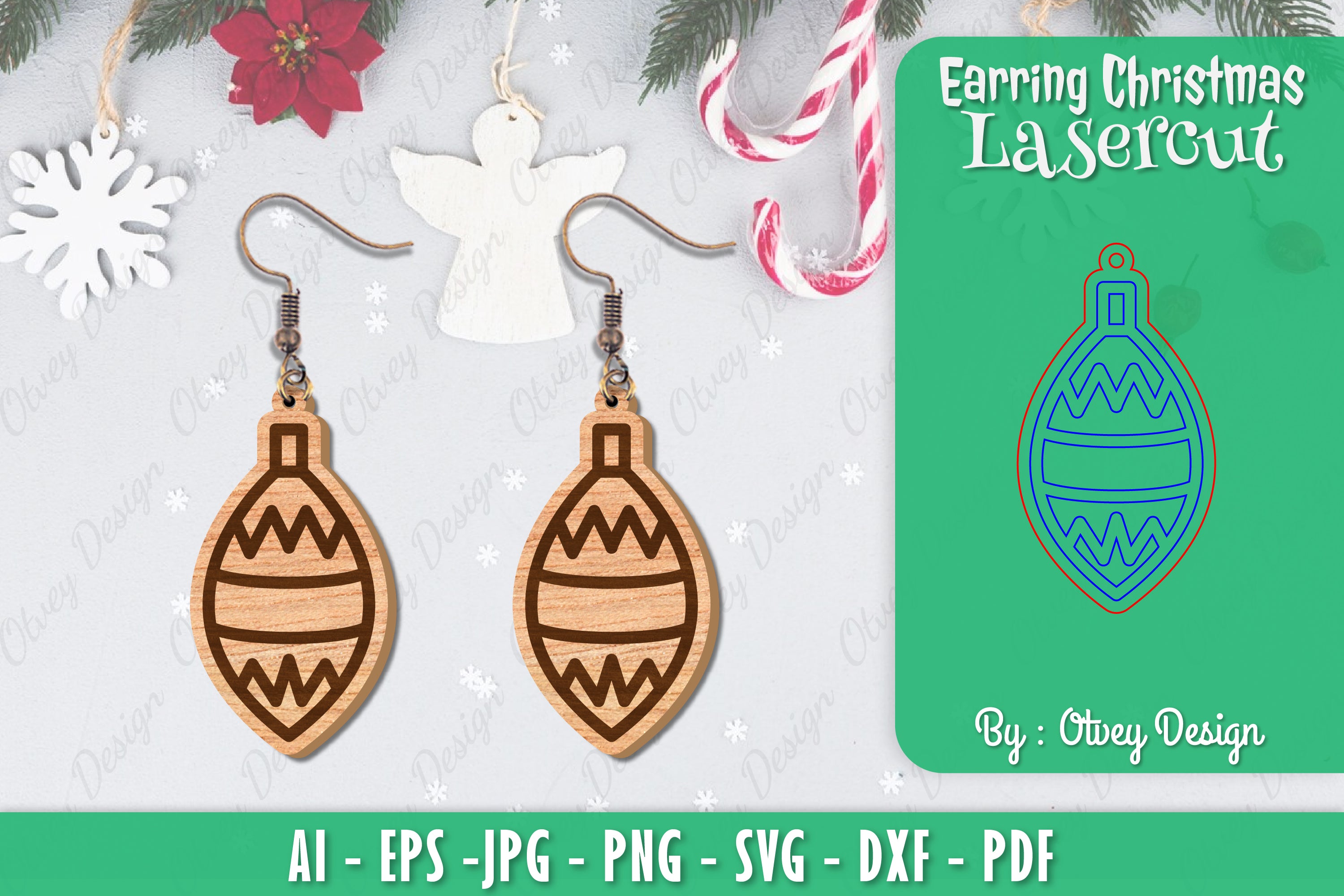 Christmas Earrings SVG Bundle