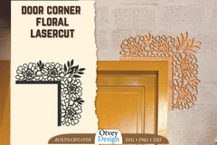 Door Corner Floral Lasercut SVG Bundle 7 - CraftNest - Digital Crafting and Art