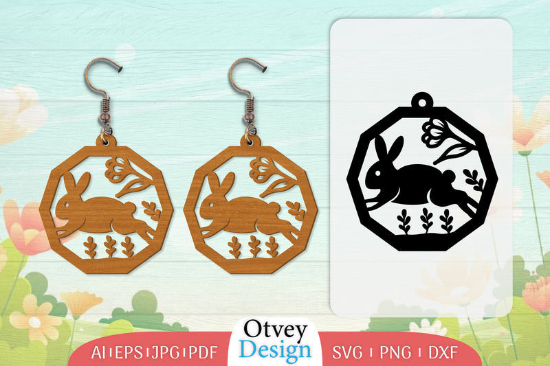 Earring Rabbit Lasercut SVG Bundle 90 - CraftNest - Digital Crafting and Art
