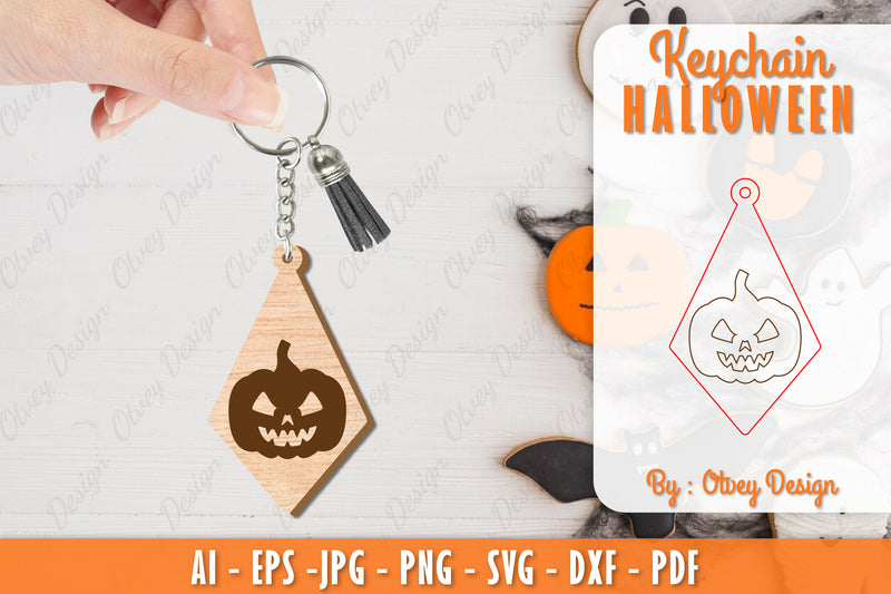 Keychain Halloween Lasercut SVG Bundle 110 - CraftNest - Digital Crafting and Art
