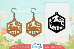 Earring Rabbit Lasercut SVG Bundle 18 - CraftNest - Digital Crafting and Art