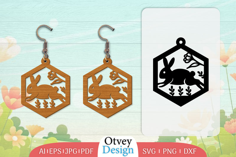 Earring Rabbit Lasercut SVG Bundle 18 - CraftNest - Digital Crafting and Art
