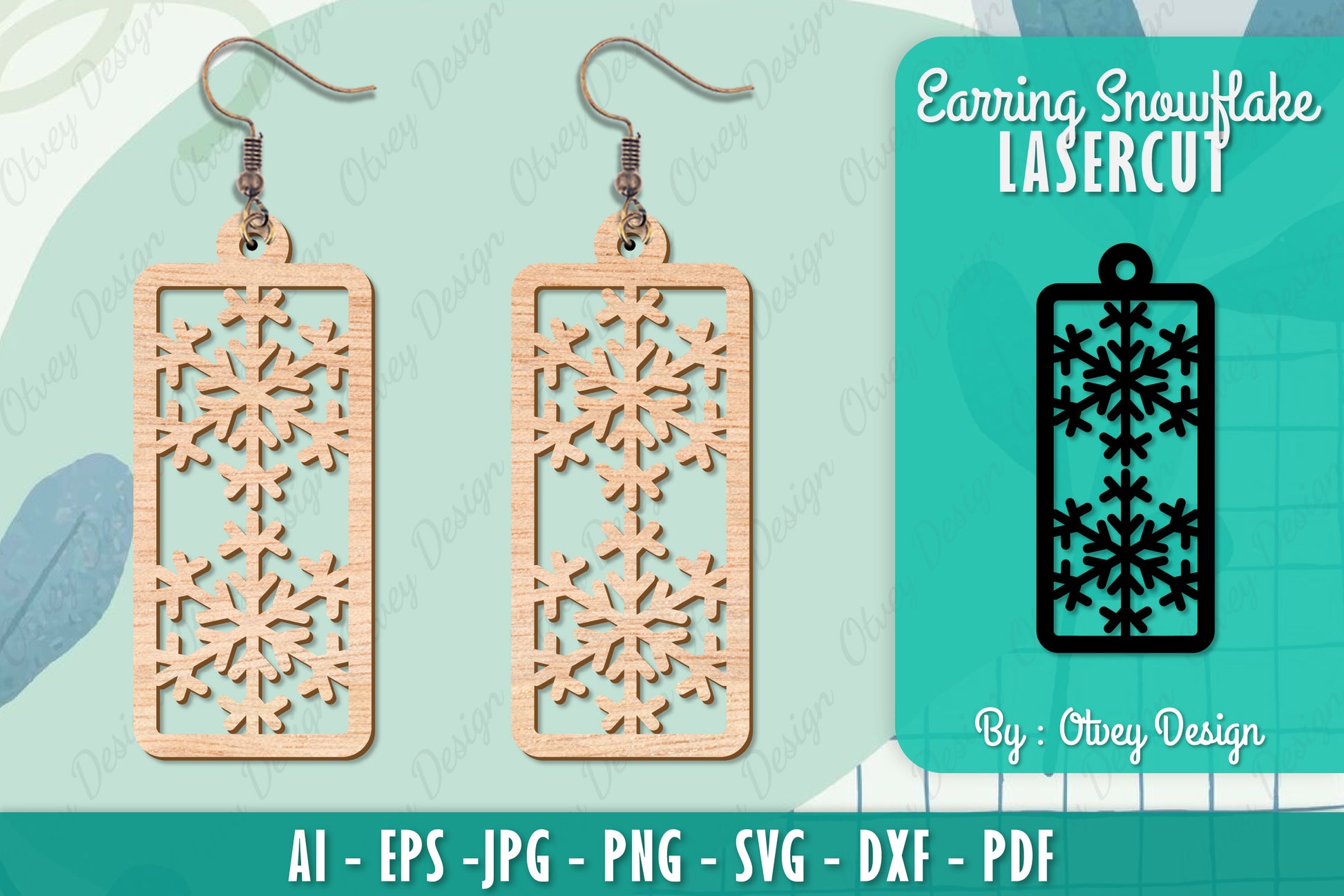 Snowflake Earring Lasercut SVG Bundle 32 - CraftNest - Digital Crafting and Art