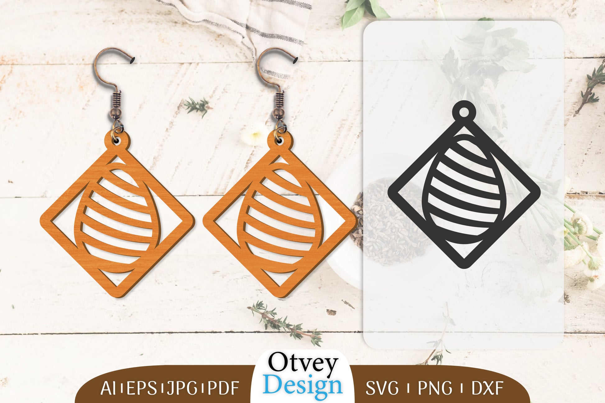 Happy Easter Egg Earring Lasercut SVG Bundle 24 - CraftNest - Digital Crafting and Art