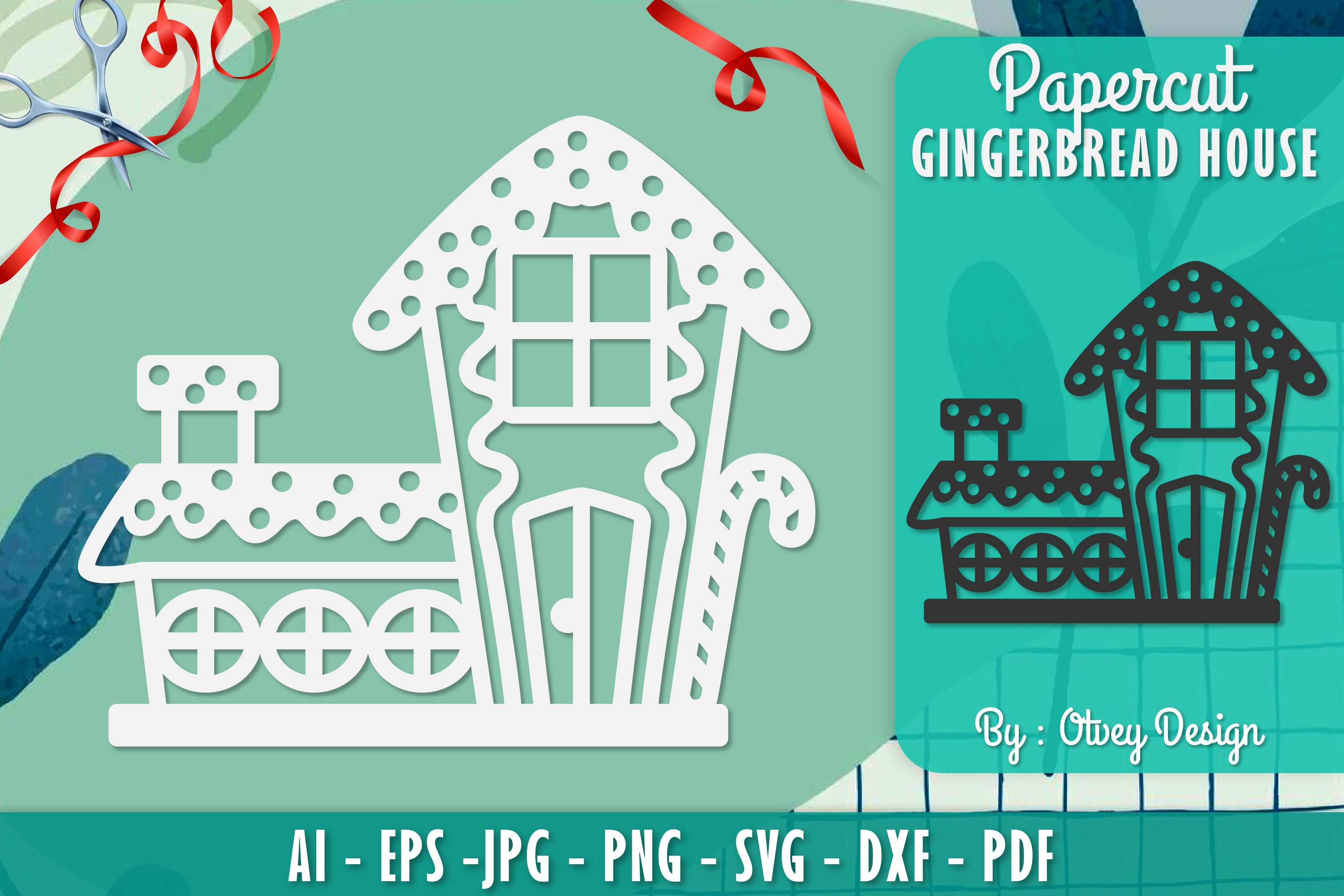 Gingerbread House Papercut SVG Bundle 12 - CraftNest - Digital Crafting and Art