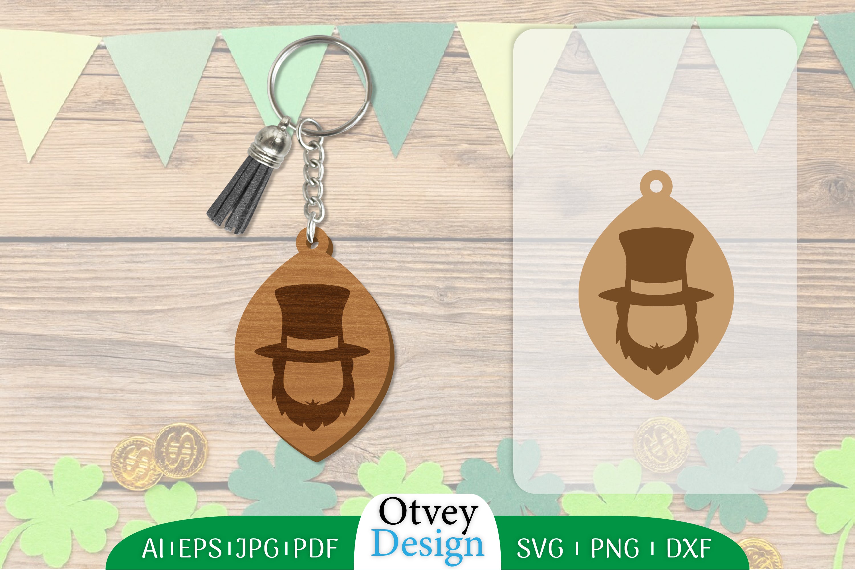 St Patrick's Day Keychain SVG Bundle 57 - CraftNest - Digital Crafting and Art