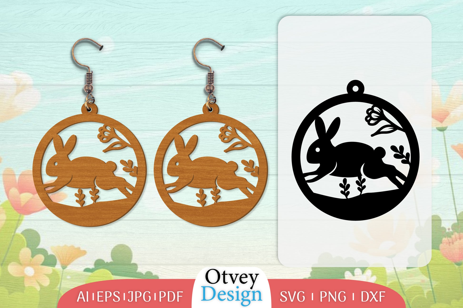 Earring Rabbit Lasercut SVG Bundle 36 - CraftNest - Digital Crafting and Art