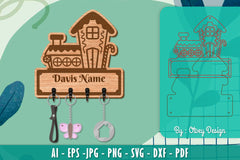 Christmas Family Keychain Home Key Holder SVG Bundle 12 - CraftNest - Digital Crafting and Art