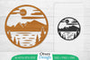 Sunset Mountain Lasercut Wall Decor SVG Bundle
