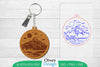 Keychain Sunset Mountain Lasercut SVG Bundle