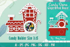 Gingerbread House Candy Holder SVG Bundle 12 - CraftNest - Digital Crafting and Art