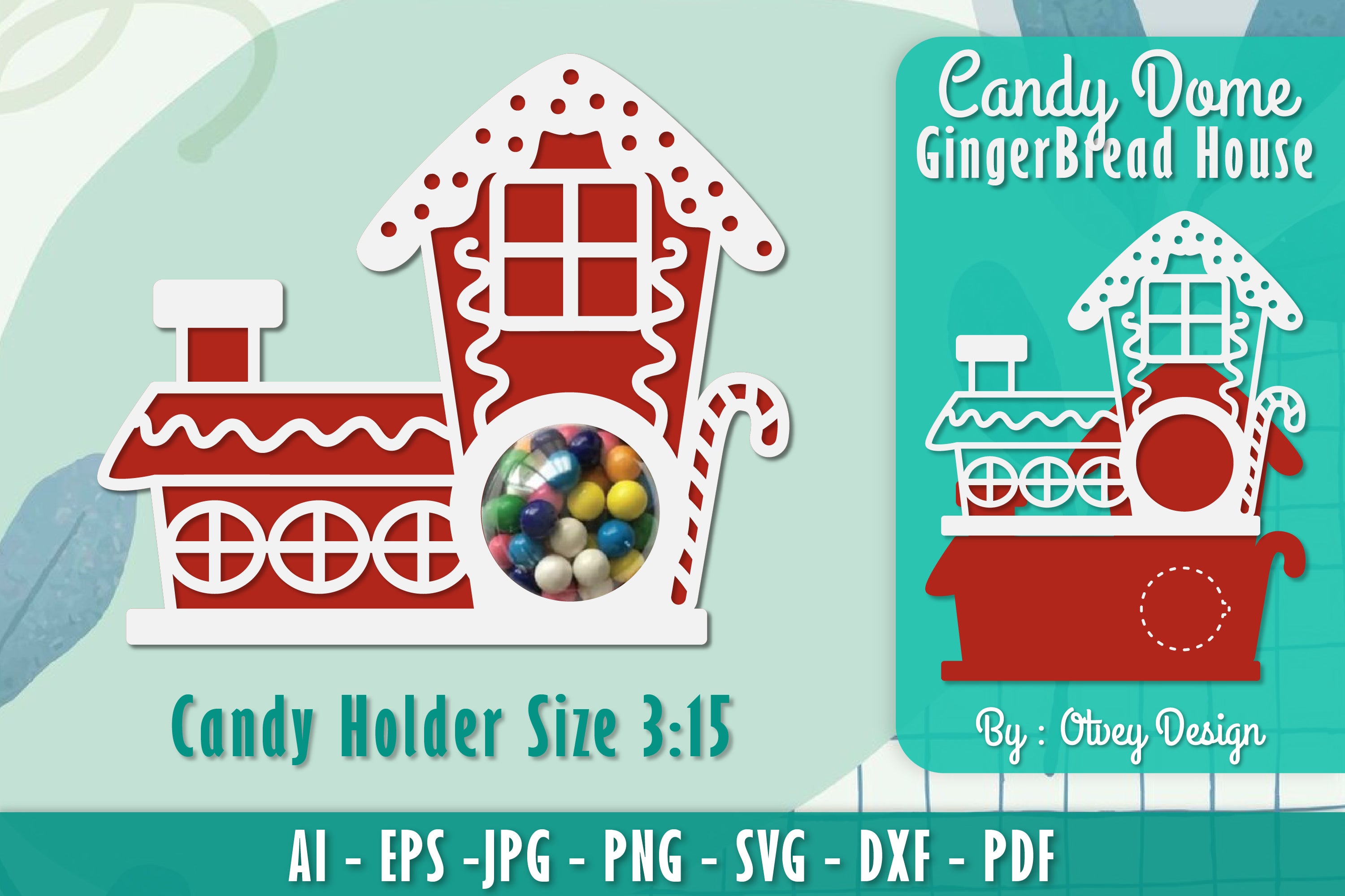 Gingerbread House Candy Holder SVG Bundle 12 - CraftNest - Digital Crafting and Art