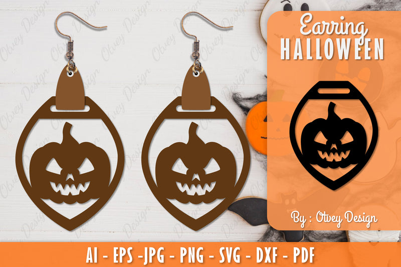 Earring Halloween Lasercut SVG Bundle 291 - CraftNest - Digital Crafting and Art