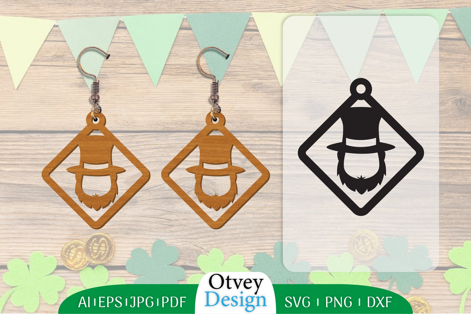 St Patrick's Day Earring Lasercut SVG Bundle 43 - CraftNest - Digital Crafting and Art