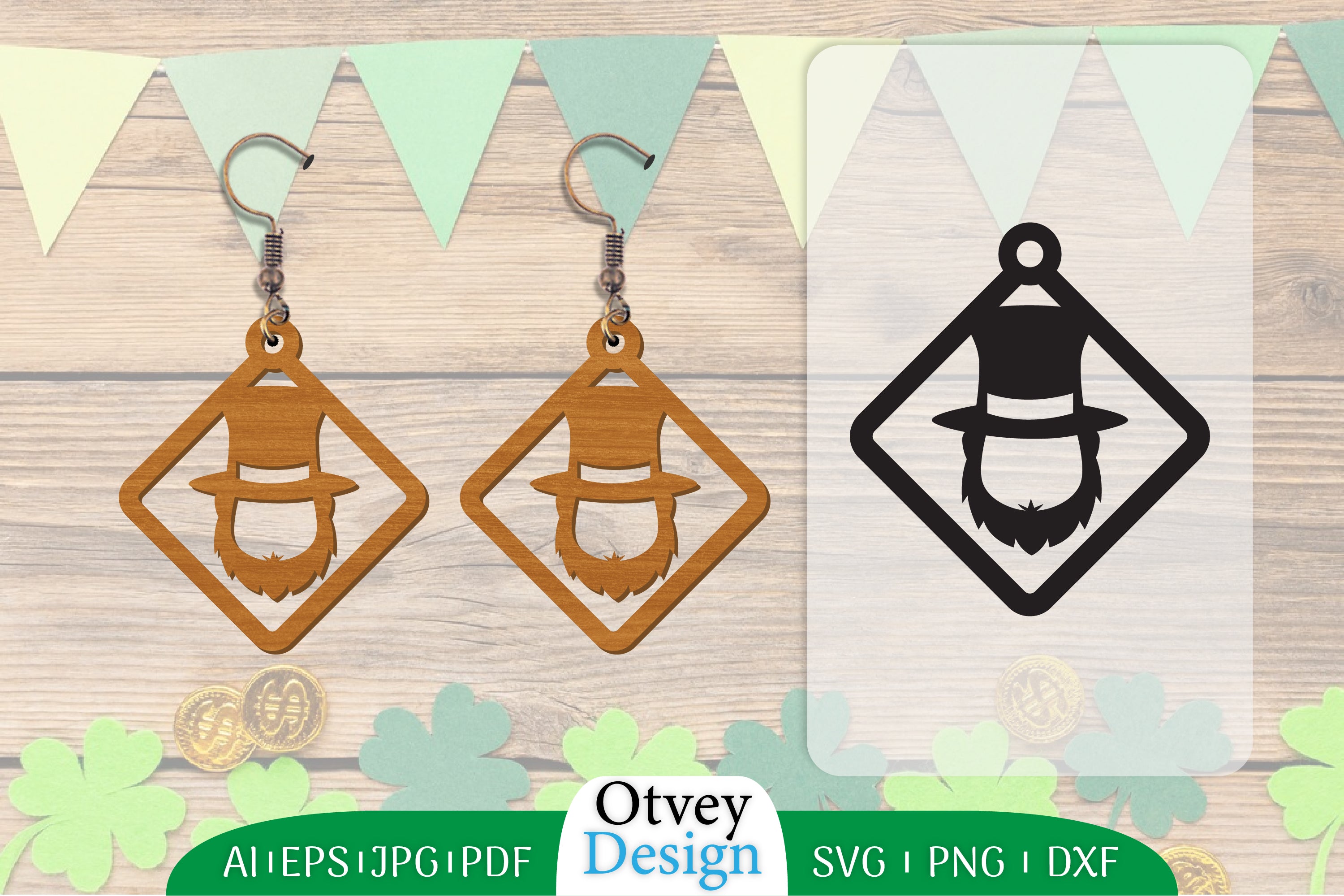 St Patrick's Day Earring Lasercut SVG Bundle 43 - CraftNest - Digital Crafting and Art