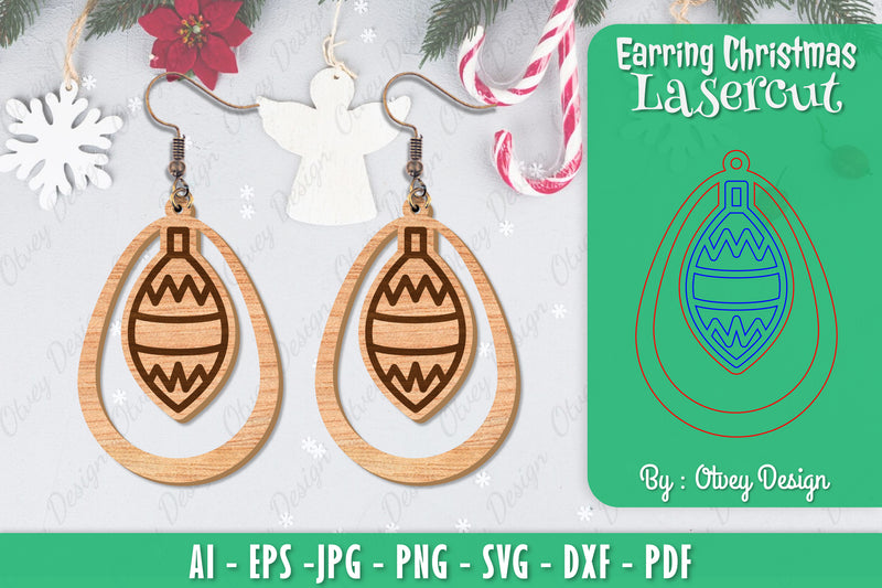 Christmas Earrings SVG Bundle 107 - CraftNest - Digital Crafting and Art