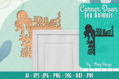 Sea Animals Door Corner Decoration SVG Bundle 10 - CraftNest - Digital Crafting and Art