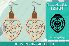 Snowflake Earring Lasercut SVG Bundle 160 - CraftNest - Digital Crafting and Art