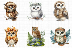 Safari Owl Clipart - CraftNest - Digital Crafting and Art