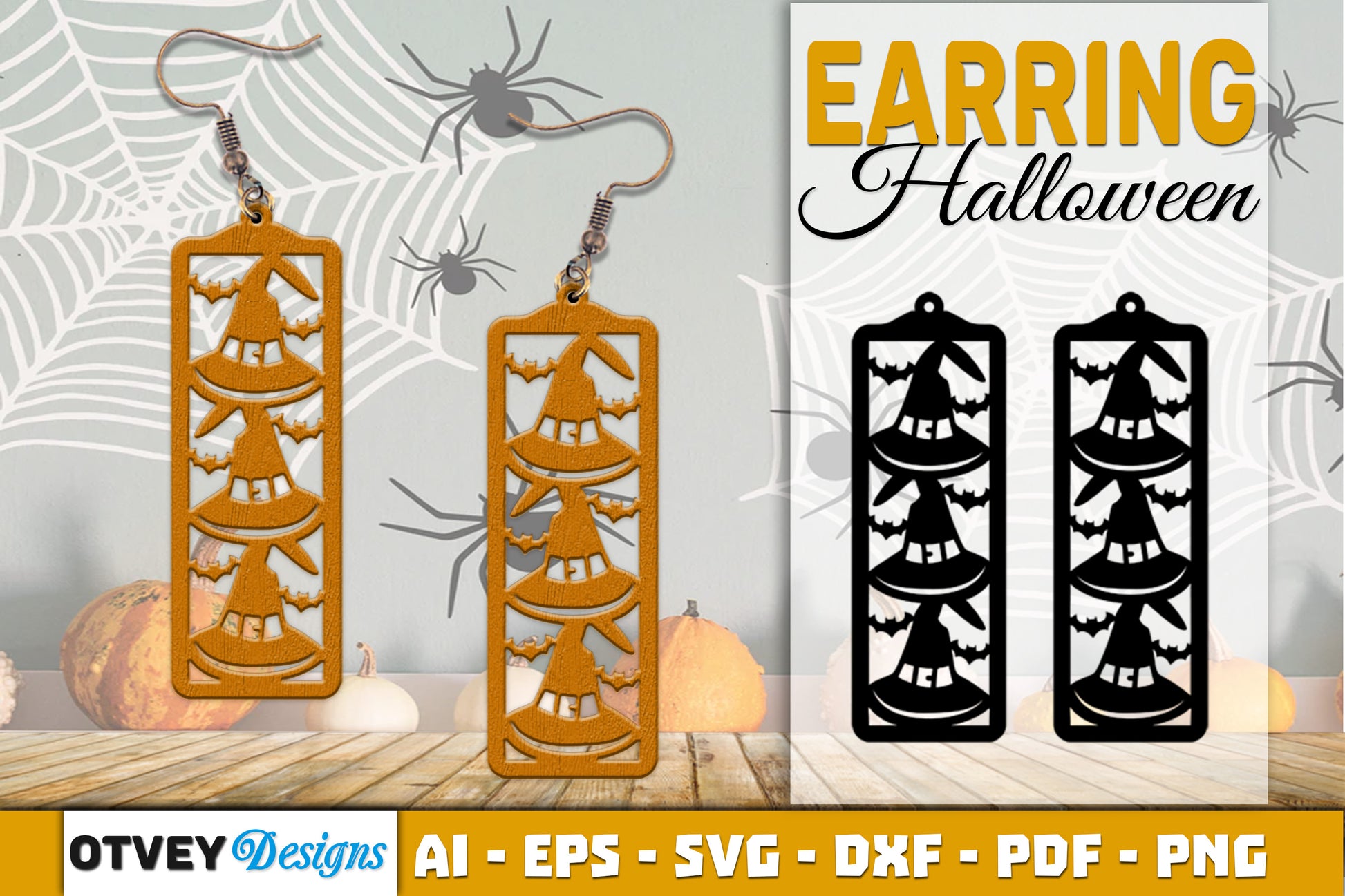 Earring Halloween Lasercut SVG Bundle1211 - CraftNest - Digital Crafting and Art