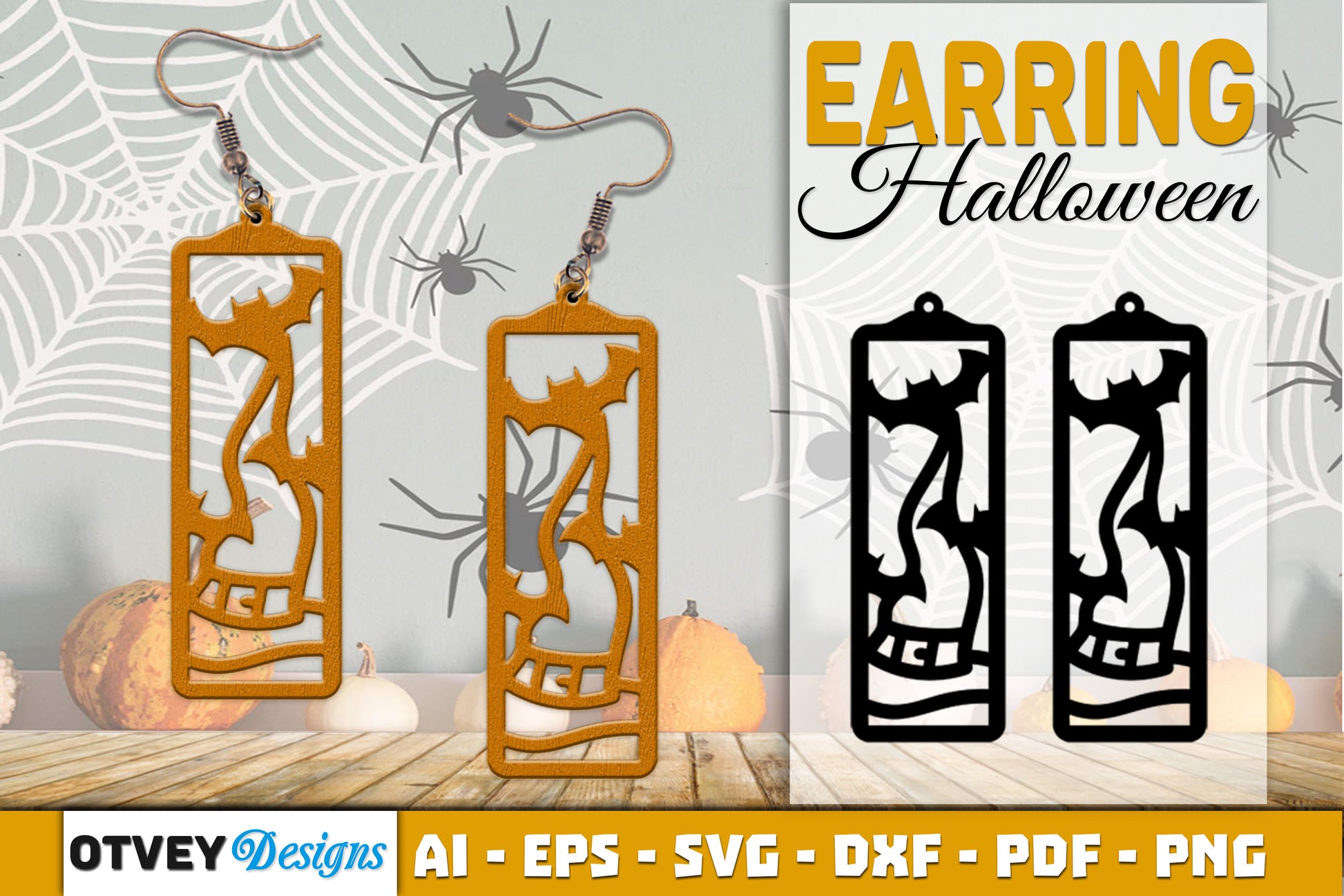 Earring Halloween Lasercut SVG Bundle25 - CraftNest - Digital Crafting and Art