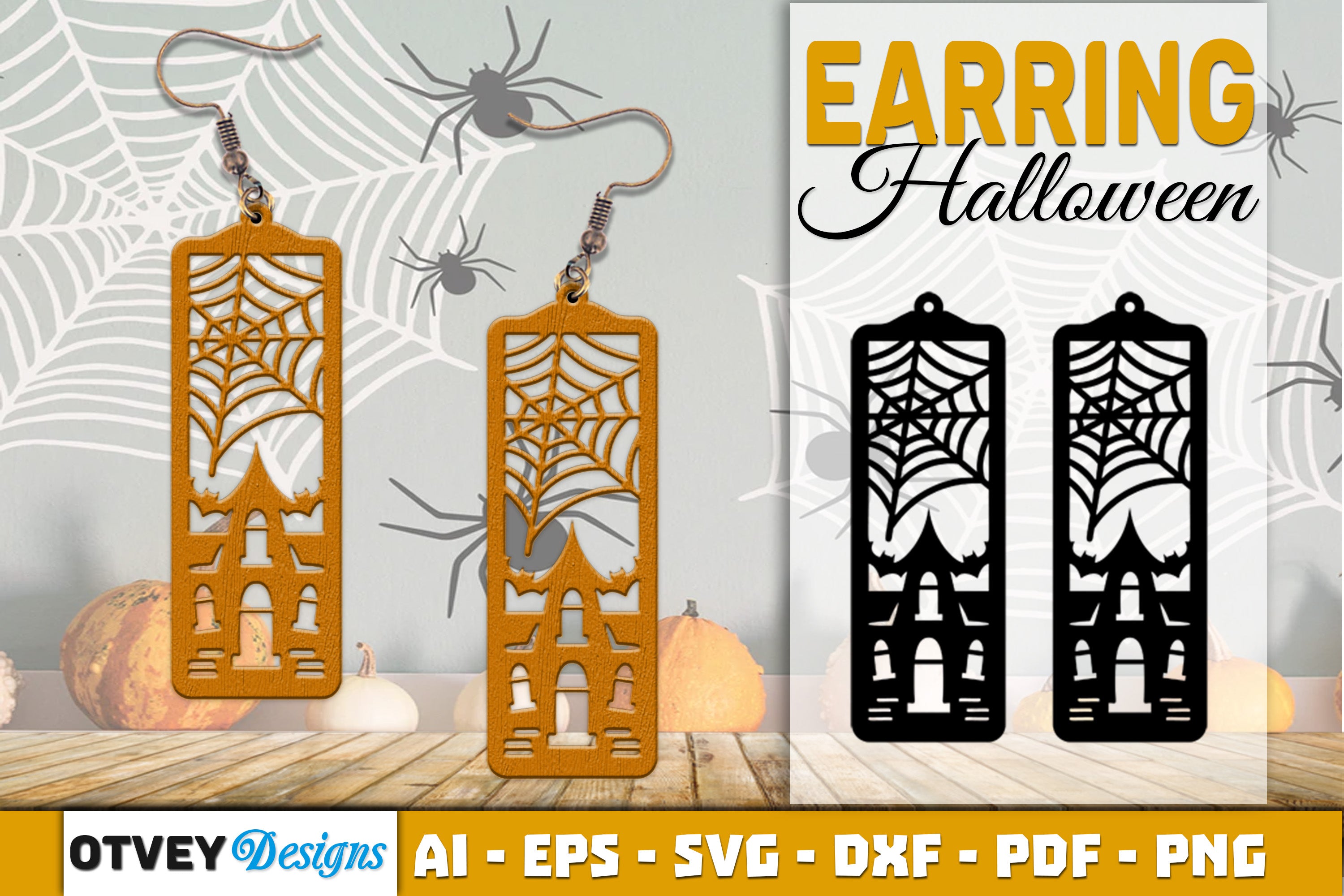Earring Halloween Lasercut SVG Bundle132