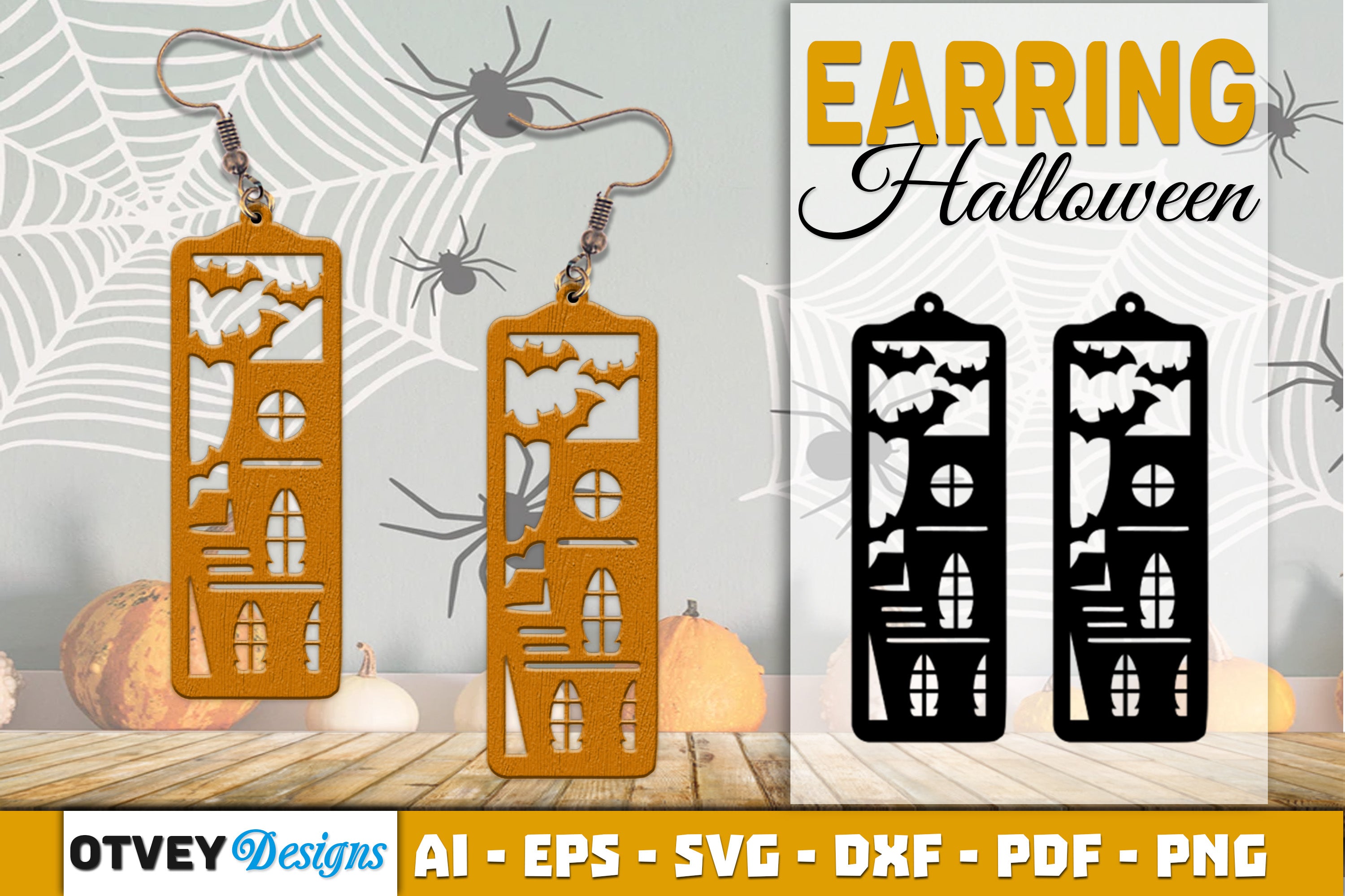 Earring Halloween Lasercut SVG Bundle134
