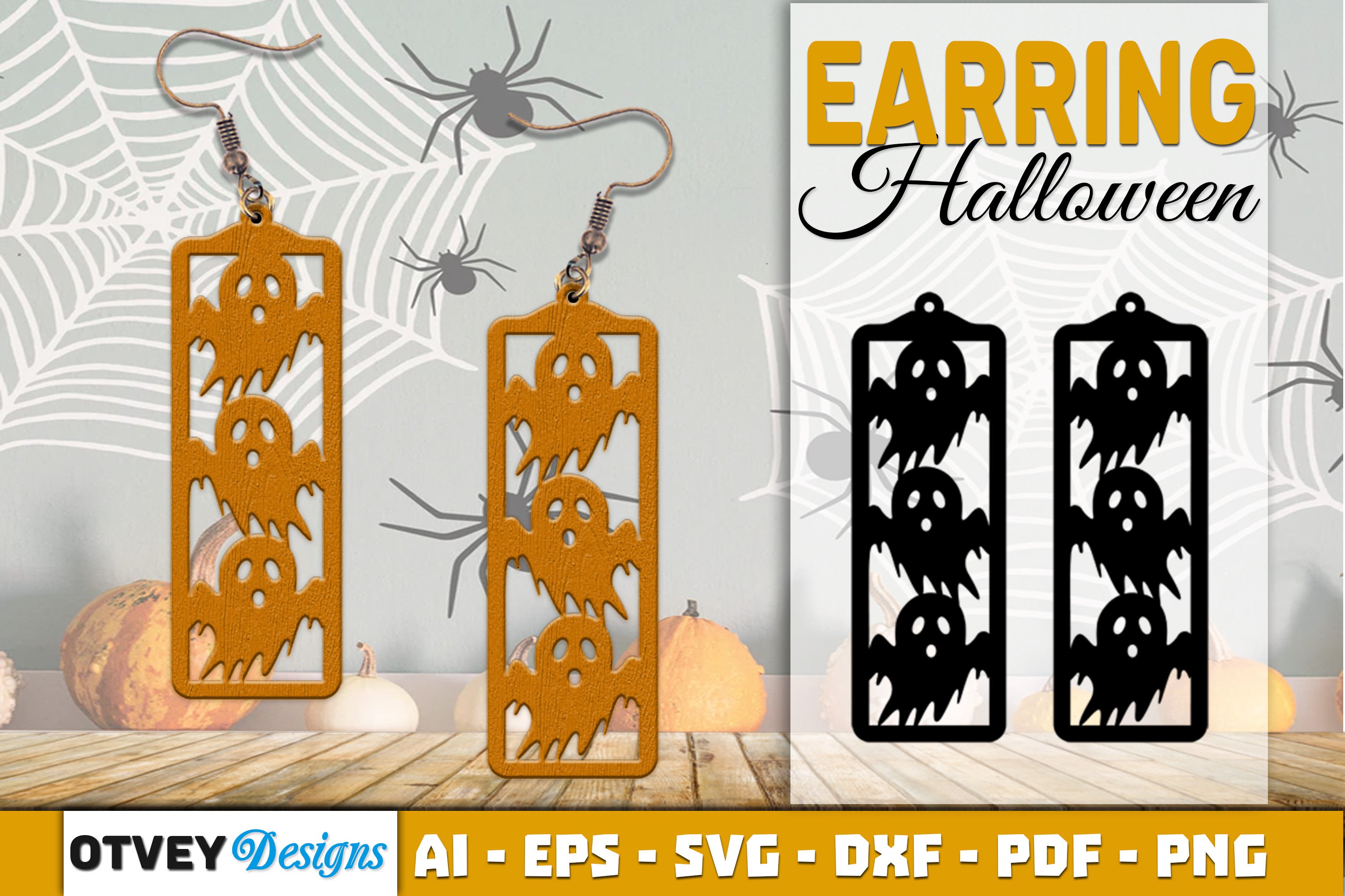 Earring Halloween Lasercut SVG Bundle136
