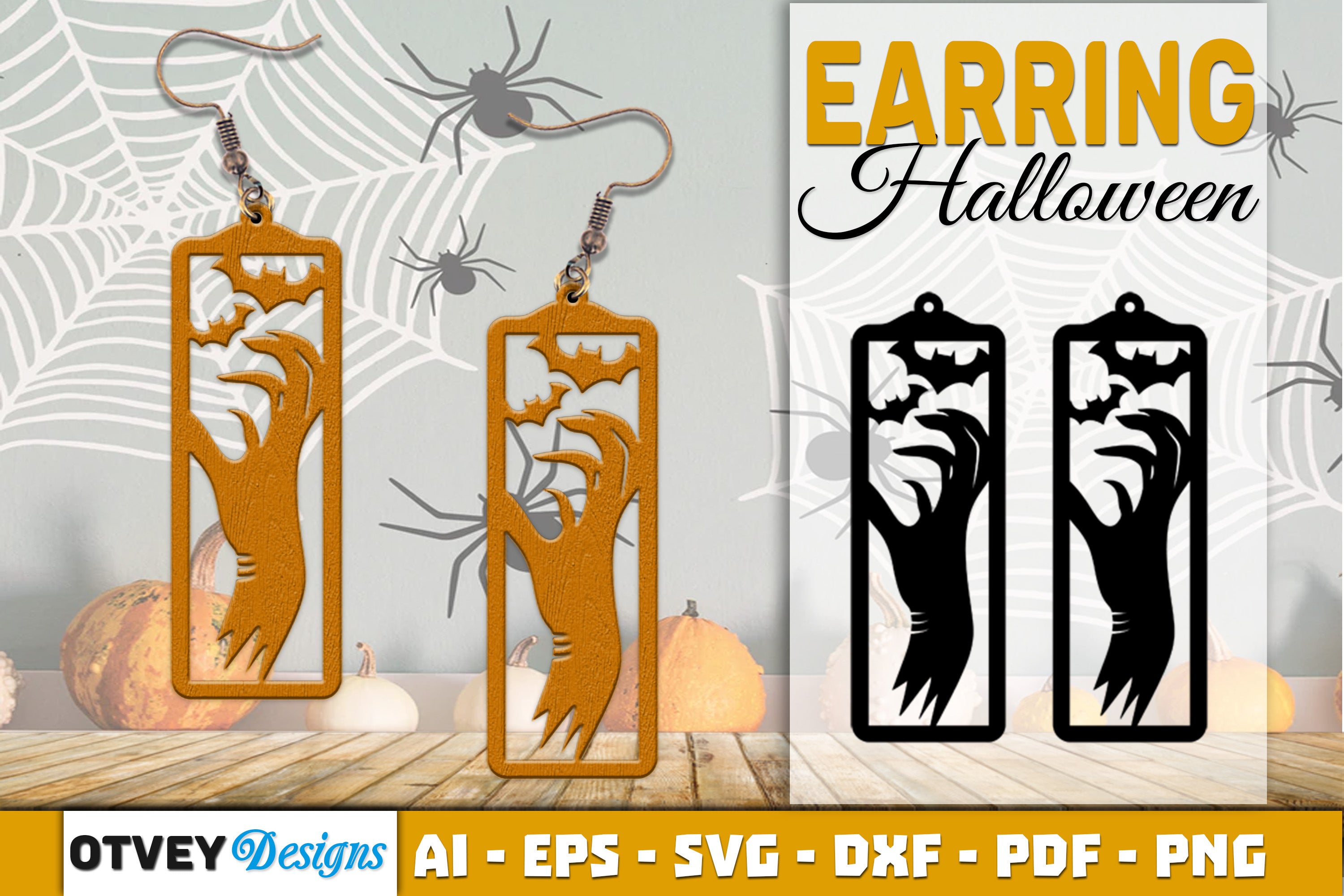 Earring Halloween Lasercut SVG Bundle