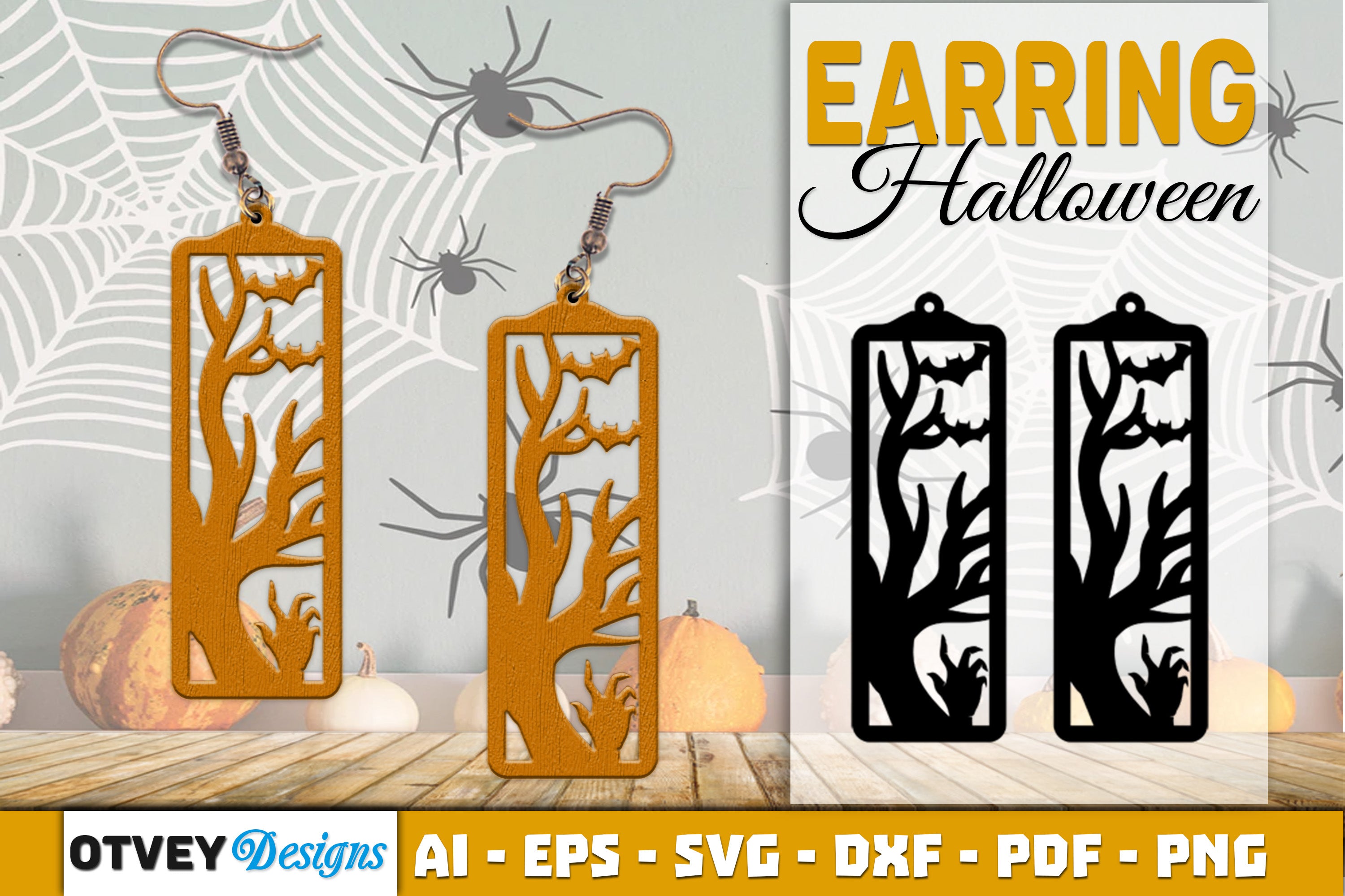 Earring Halloween Lasercut SVG Bundle